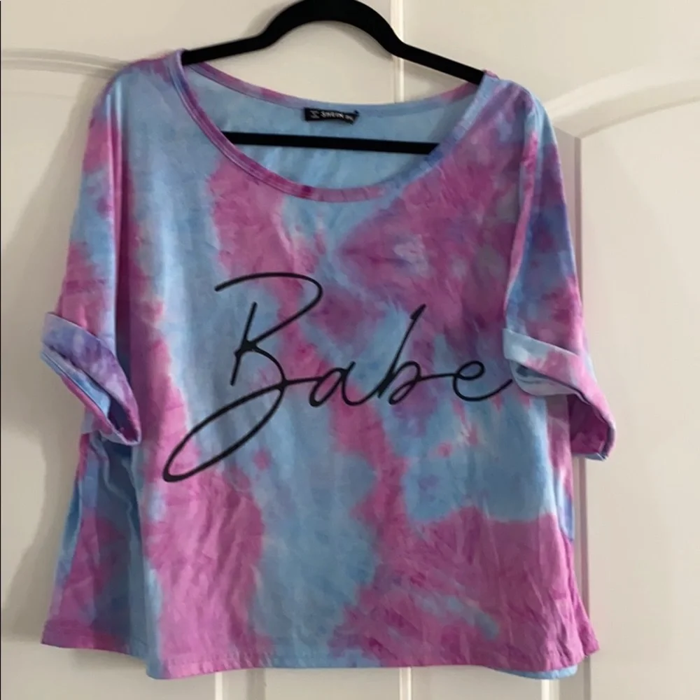 Shein Tie Dye Crop Top - Picture 3 of 4